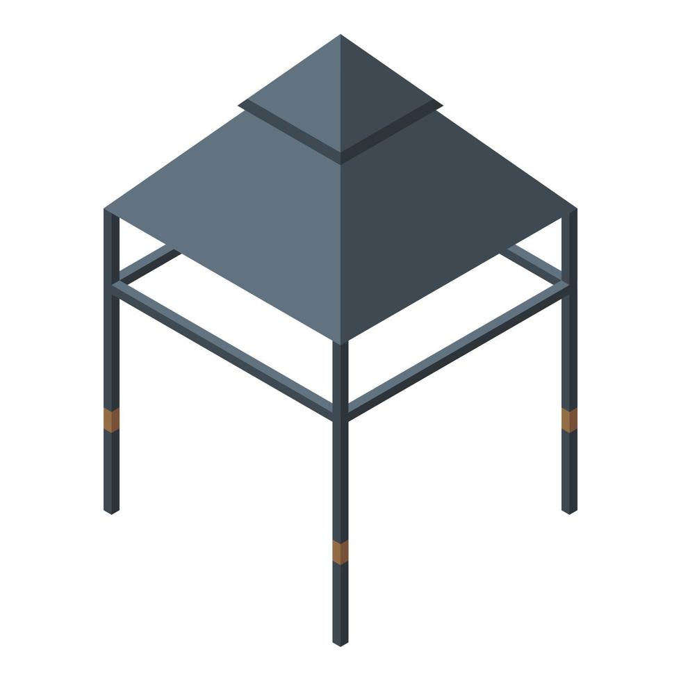 Gazebo icon, isometric style vector
