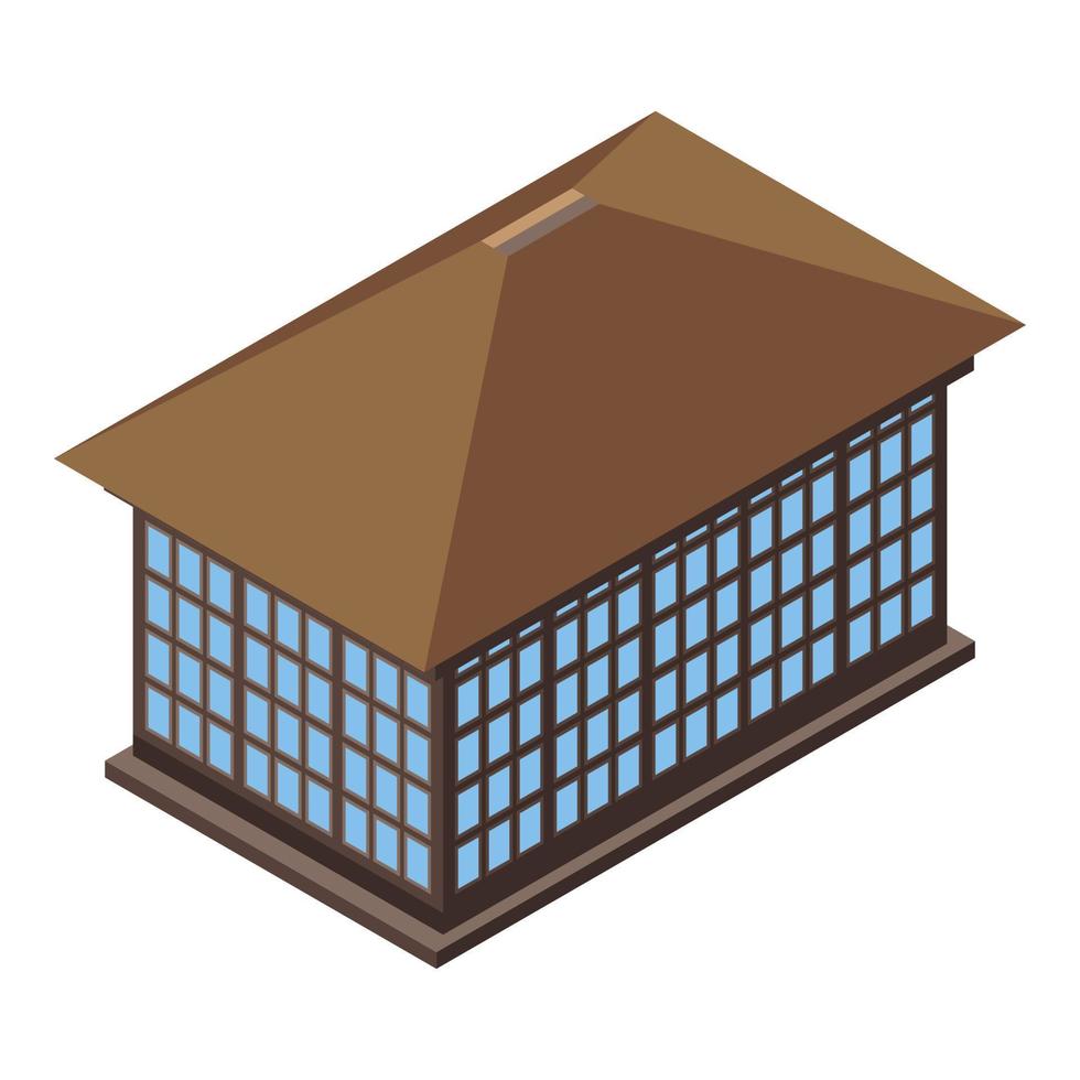 China gazebo icon, isometric style vector