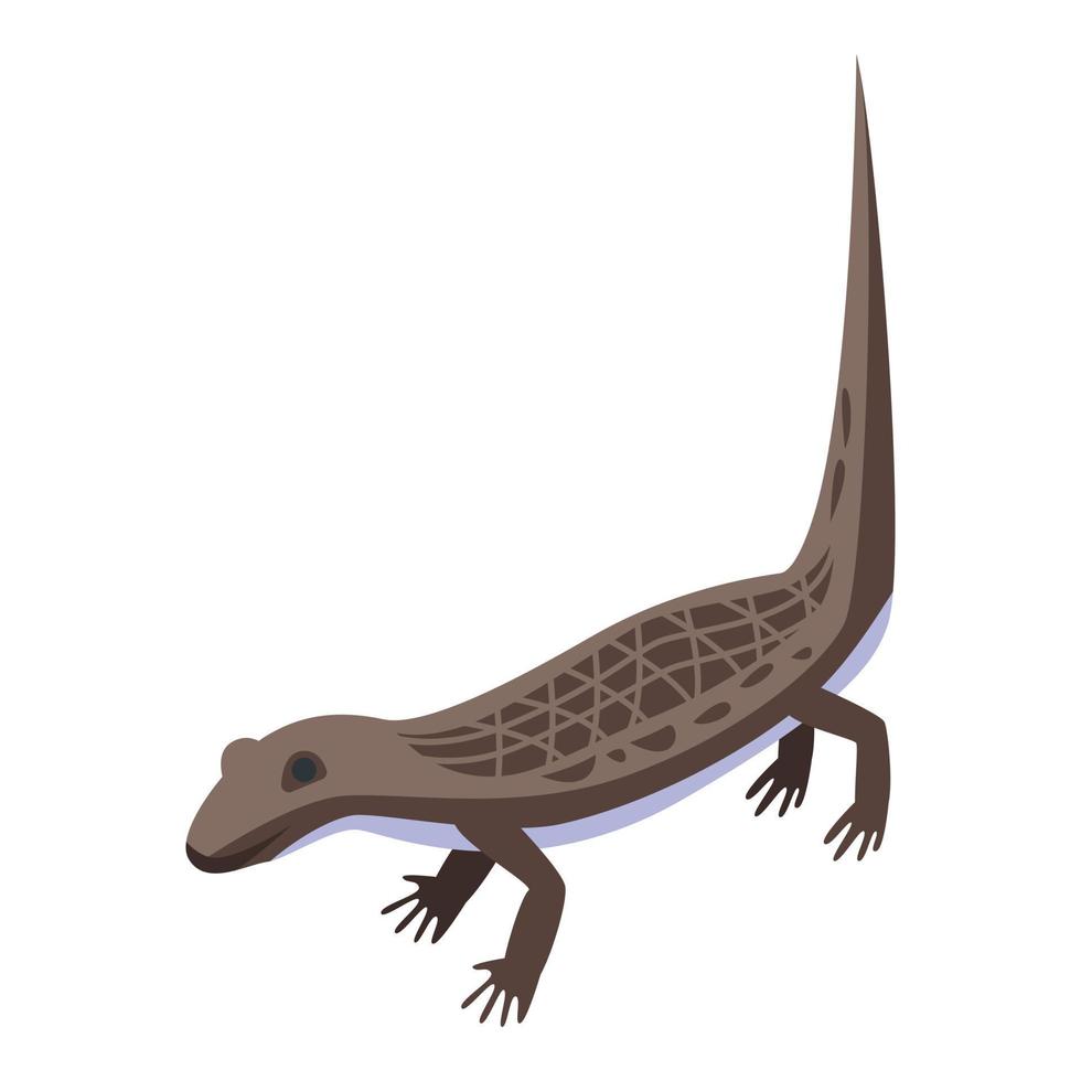 Tree reptile icon, isometric style vector