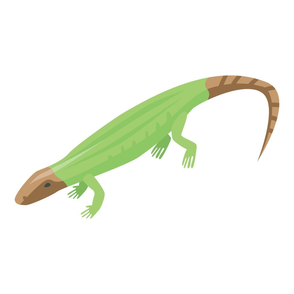 icono de lagarto reptil zoológico, estilo isométrico vector