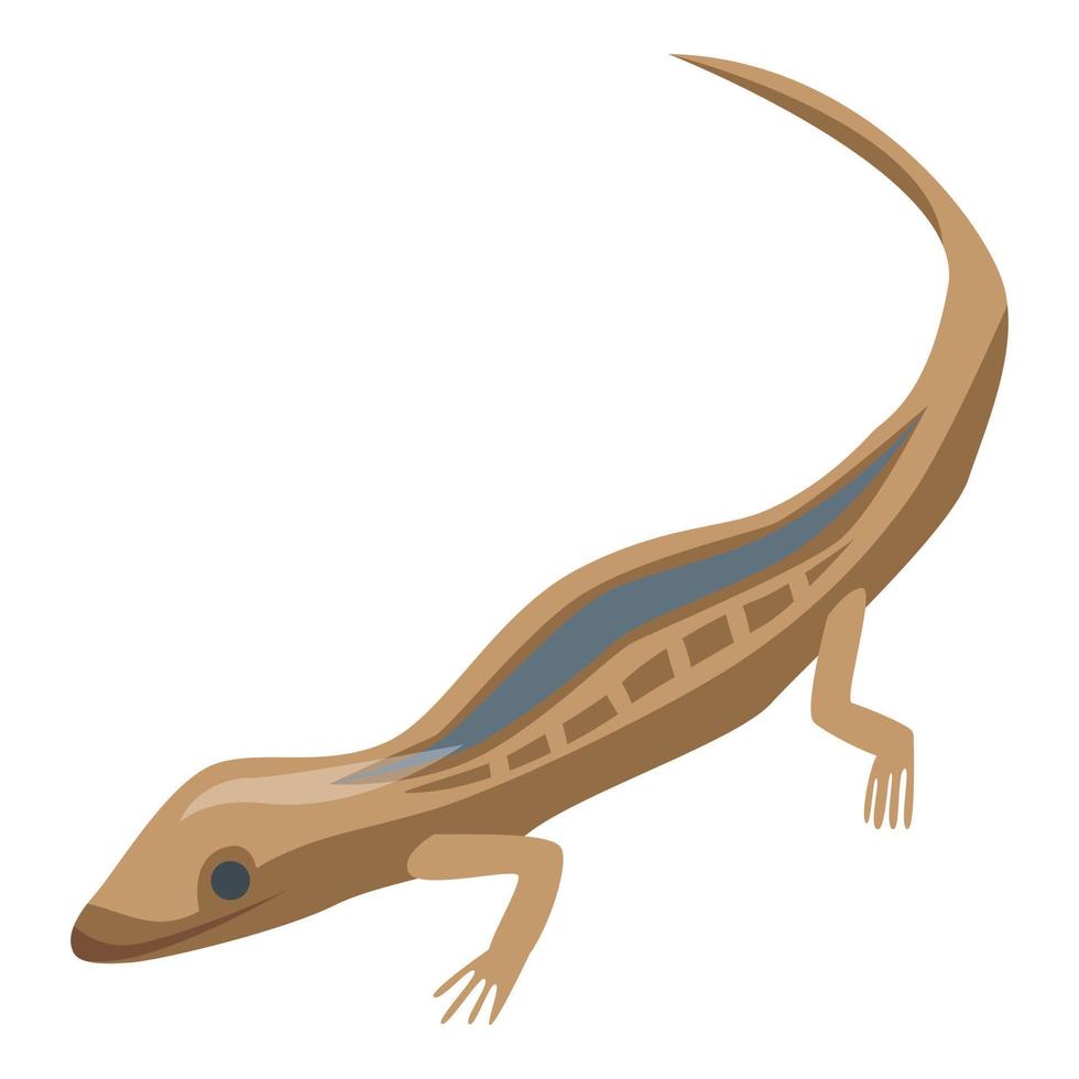 Tribal lizard icon, isometric style vector