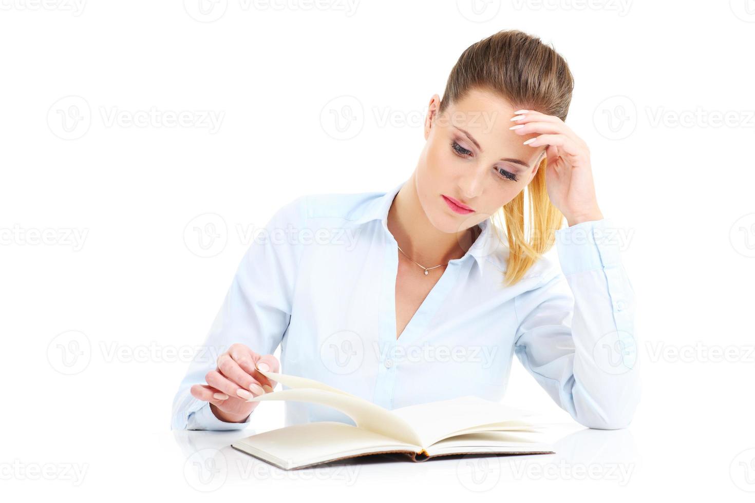 Businesswoman with documents photo