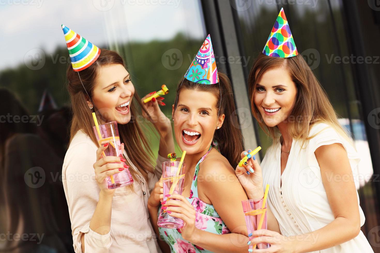 Group of friends celebrating birthday photo