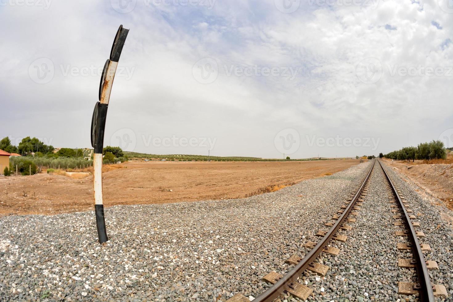 Railroad horizontal view photo