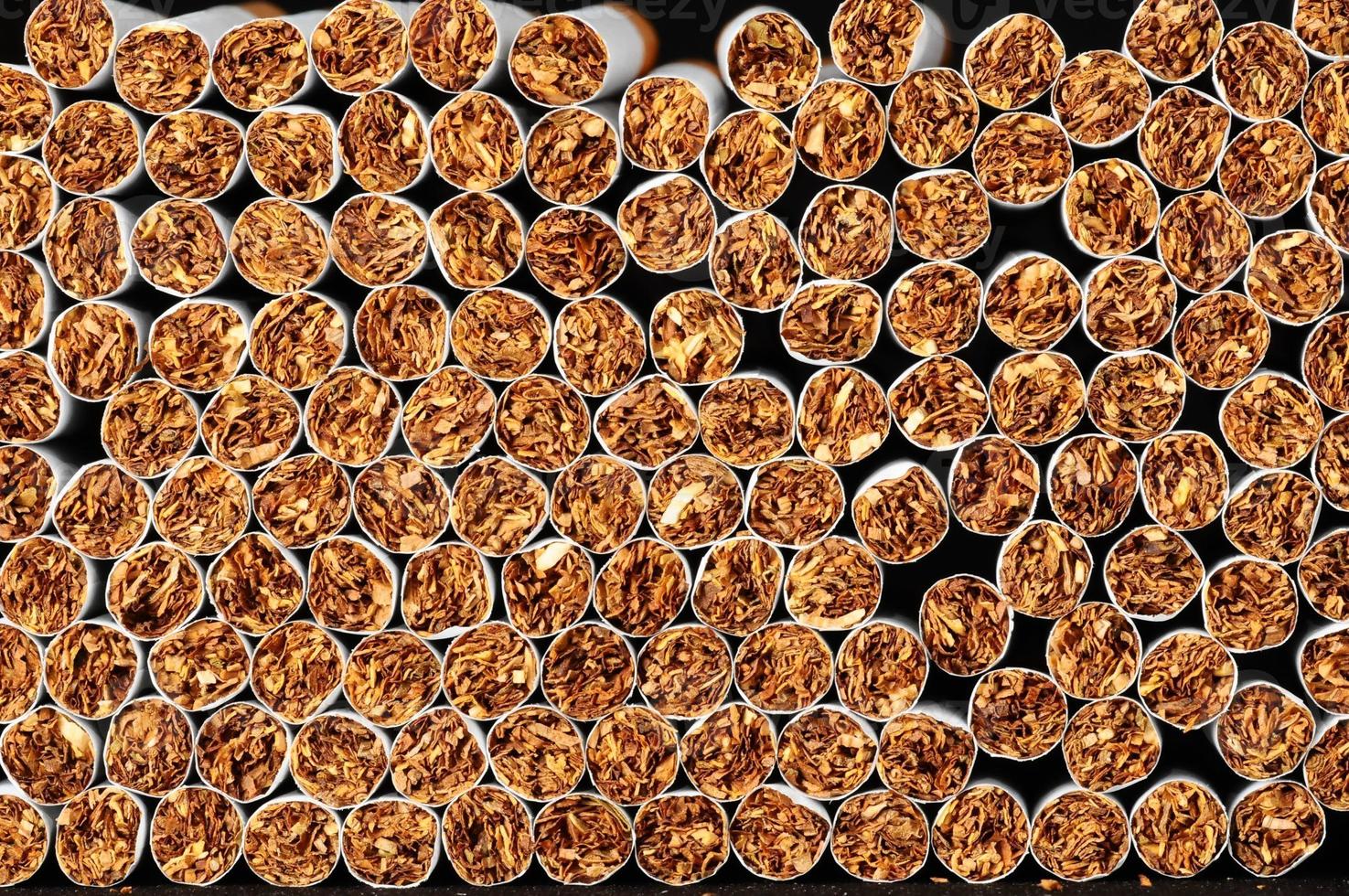 Tobacco Industry Concept with stacked cigarettes photo