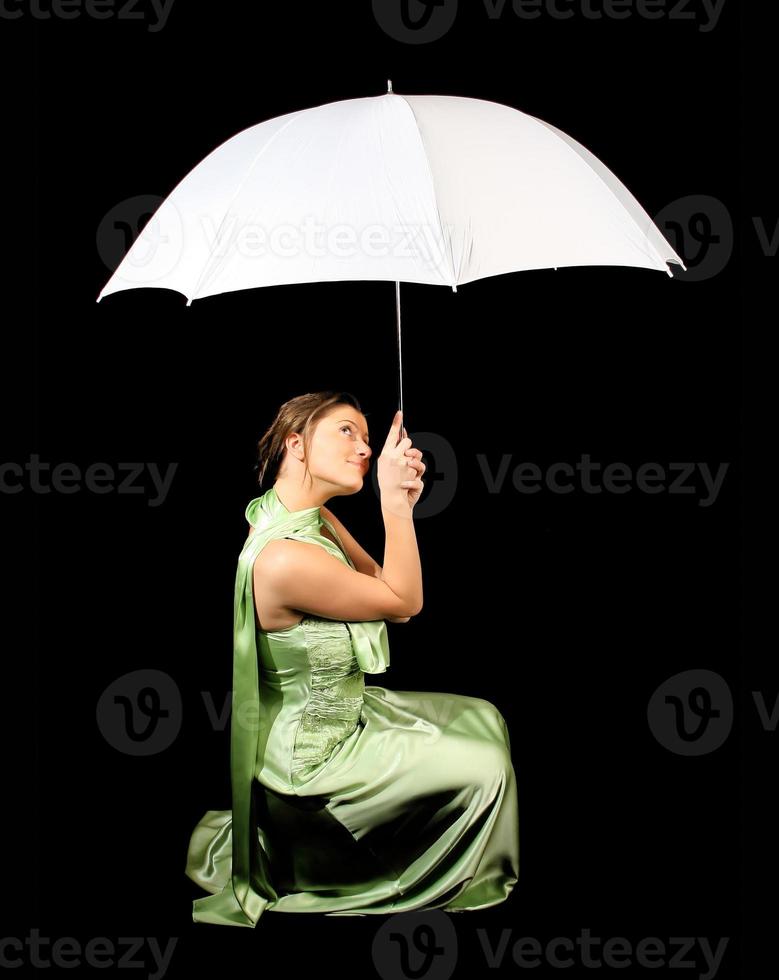 woman with umbrella photo