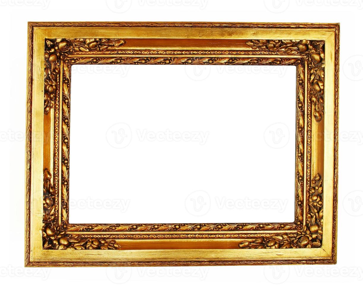 gold frame clipping path photo