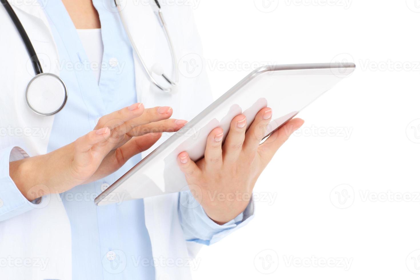 Doctor with tablet photo