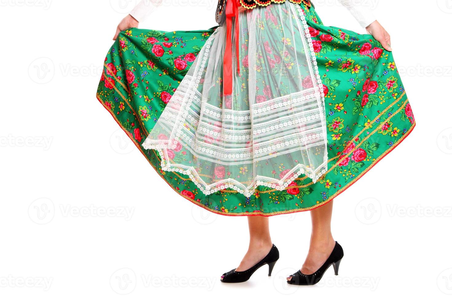 Polish girl in a traditional outfit photo