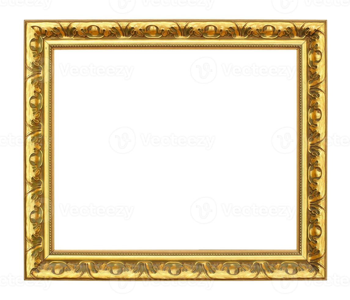 gold frame on white background photo