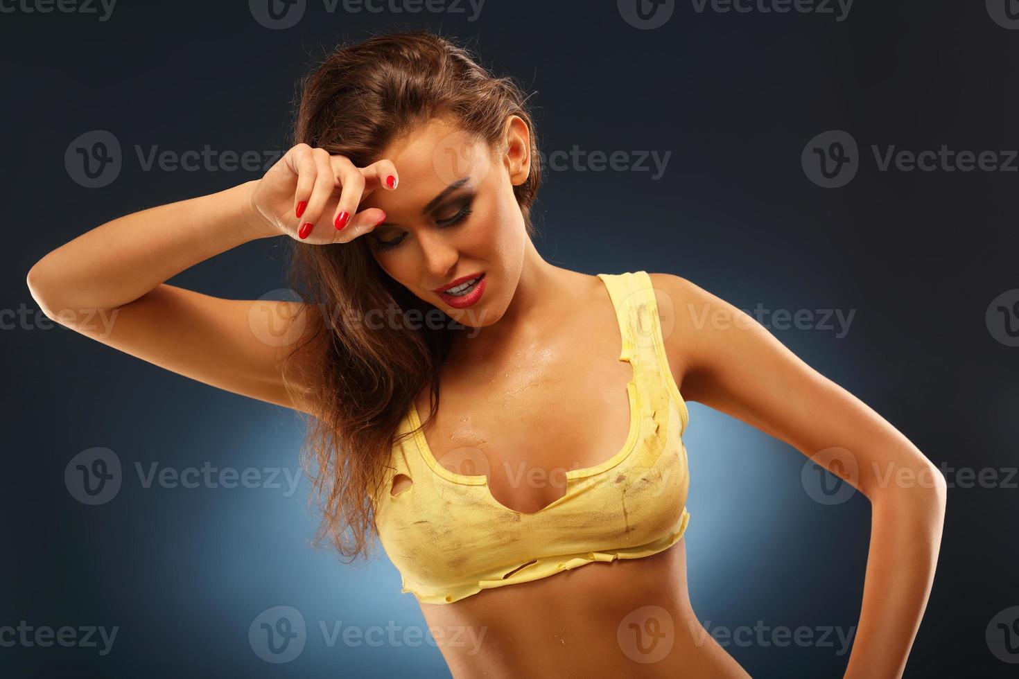 Sensual woman showing body photo