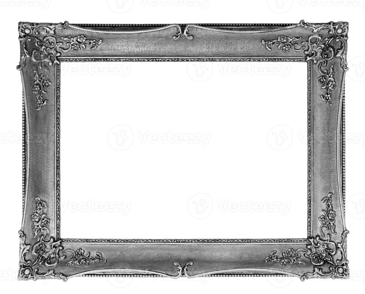 silver frame with cliping path photo