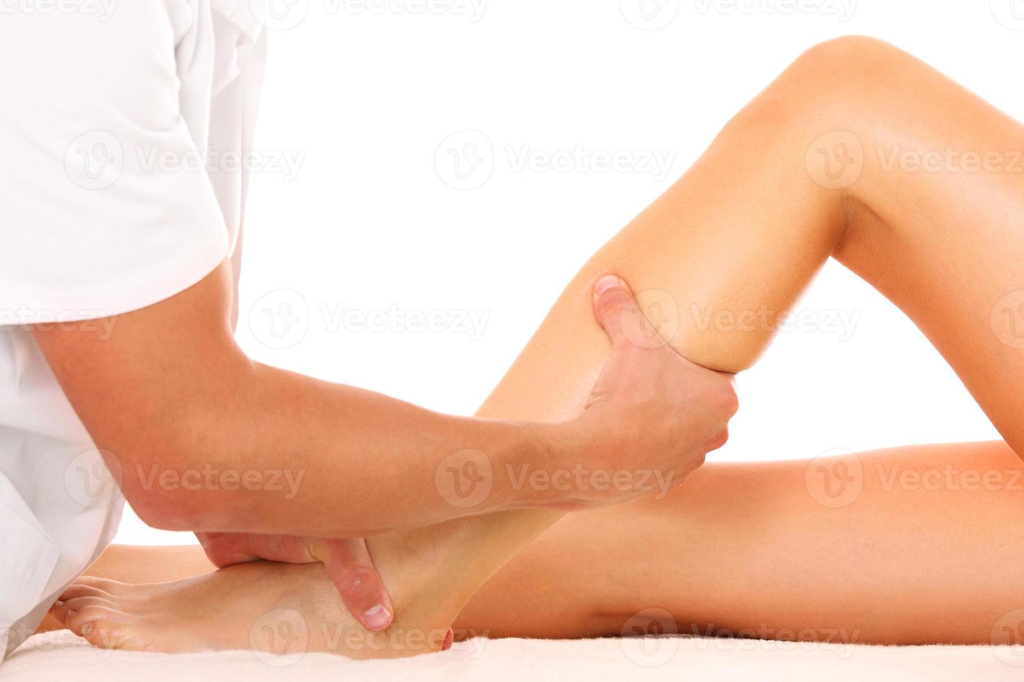 primer plano de la terapia de piernas foto