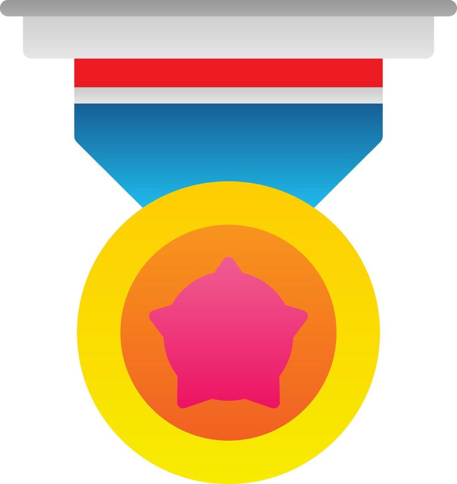 diseño de icono de vector de medalla de oro