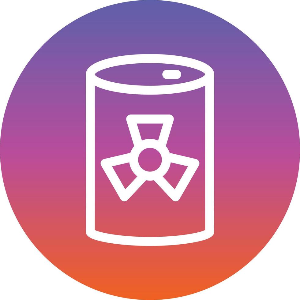 Nuclaer Tank Glyph Icon vector