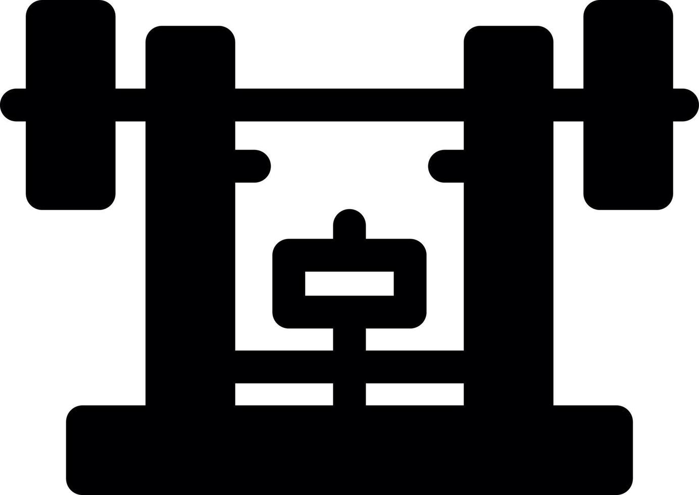 Bench Press Vector Icon Design