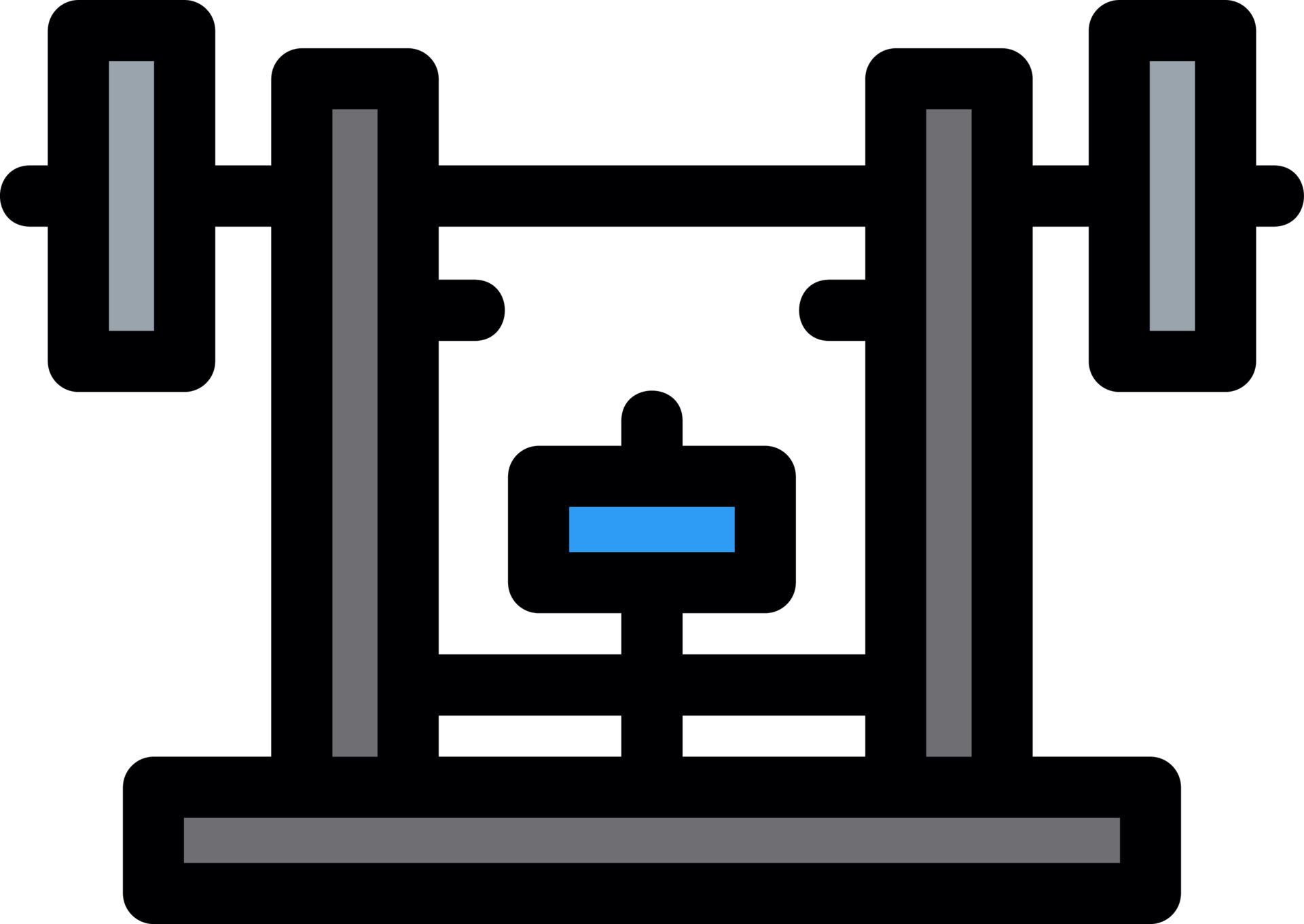 Bench Press Vector Icon Design 15854812 Vector Art at Vecteezy