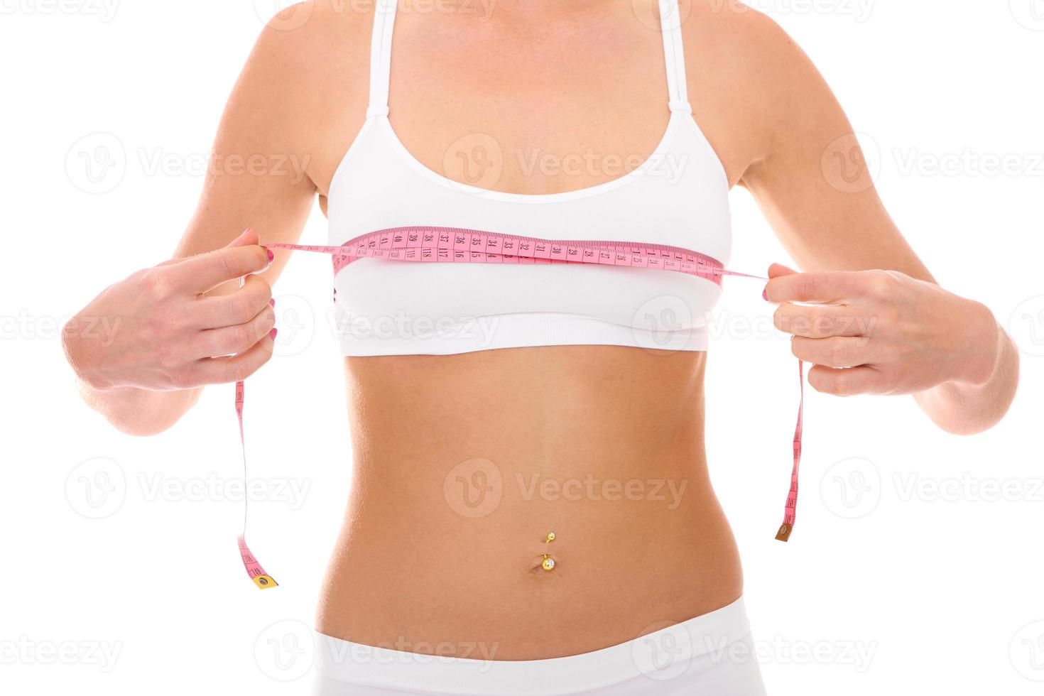 Weigh loss concept with measuring tape photo