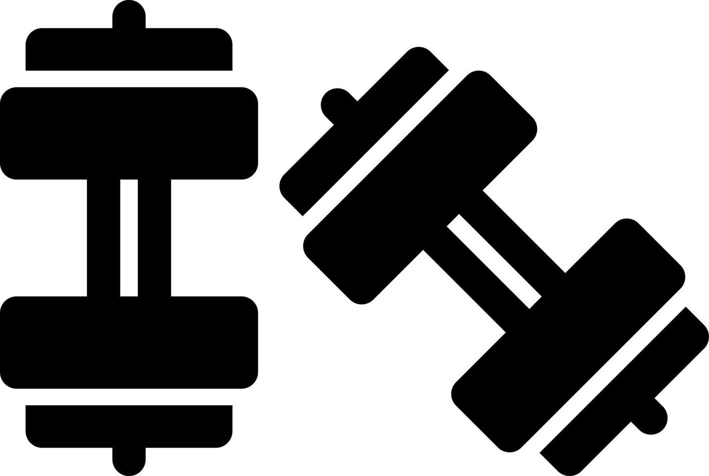 Dumbells Vector Icon Design