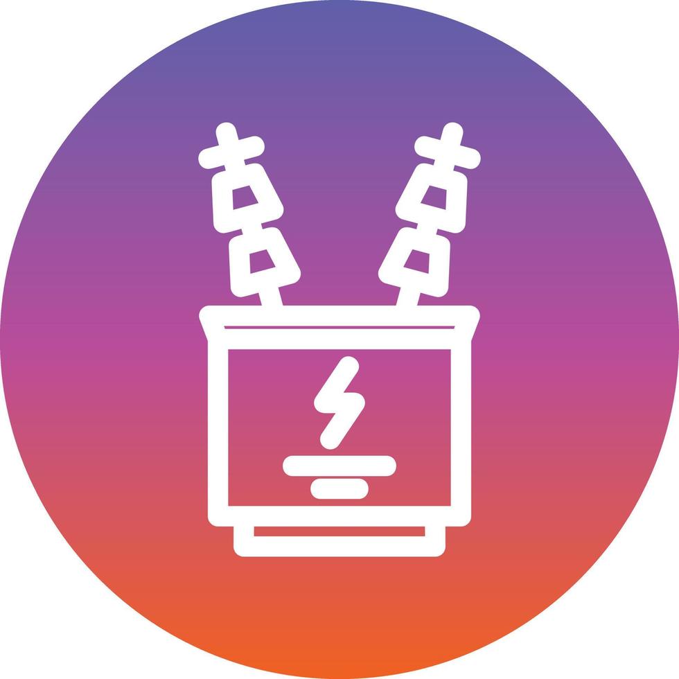 Power Transformer Glyph Icon vector