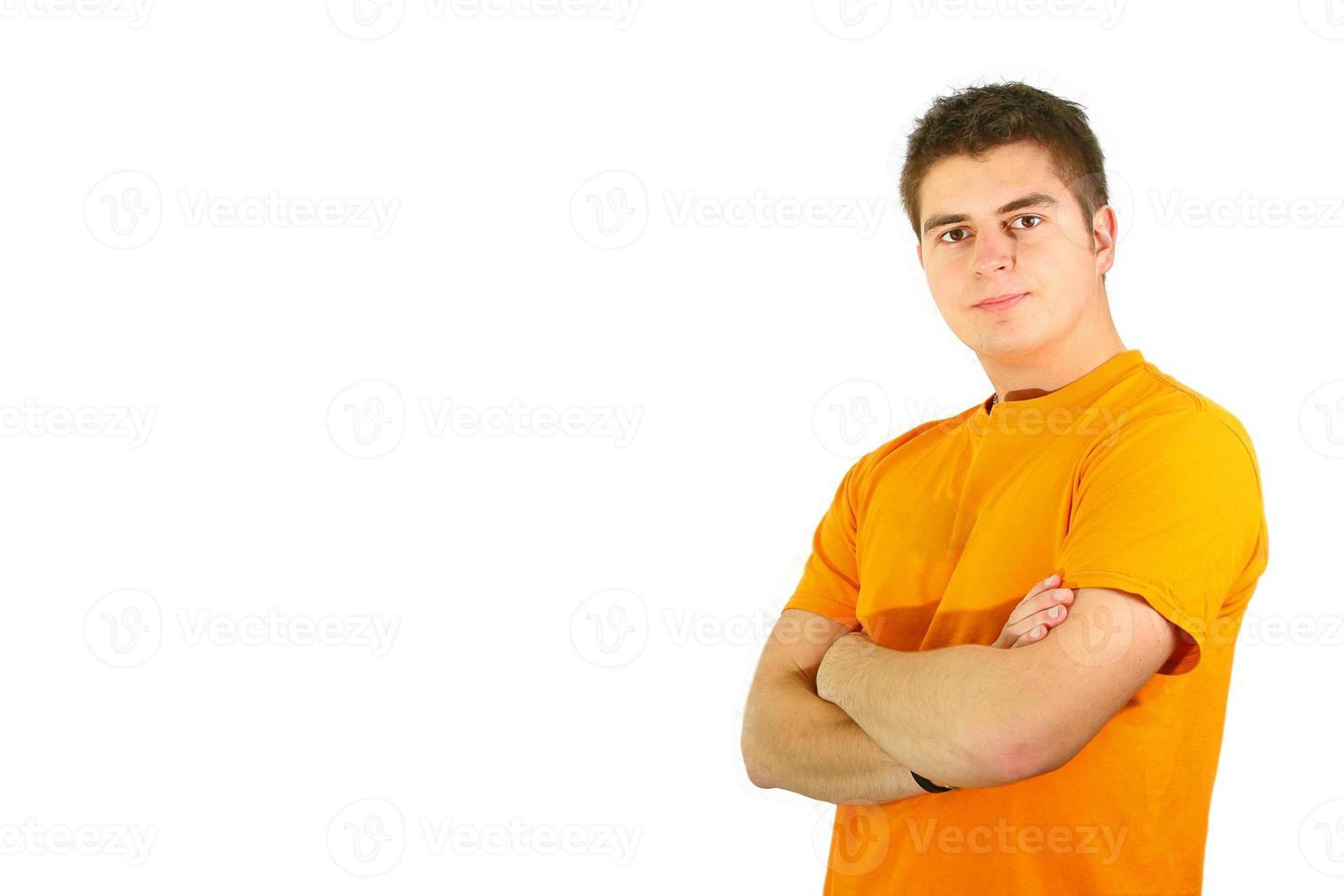 young man standing photo