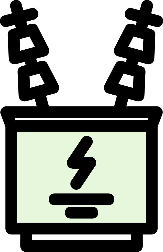 Power Transformer Glyph Icon vector