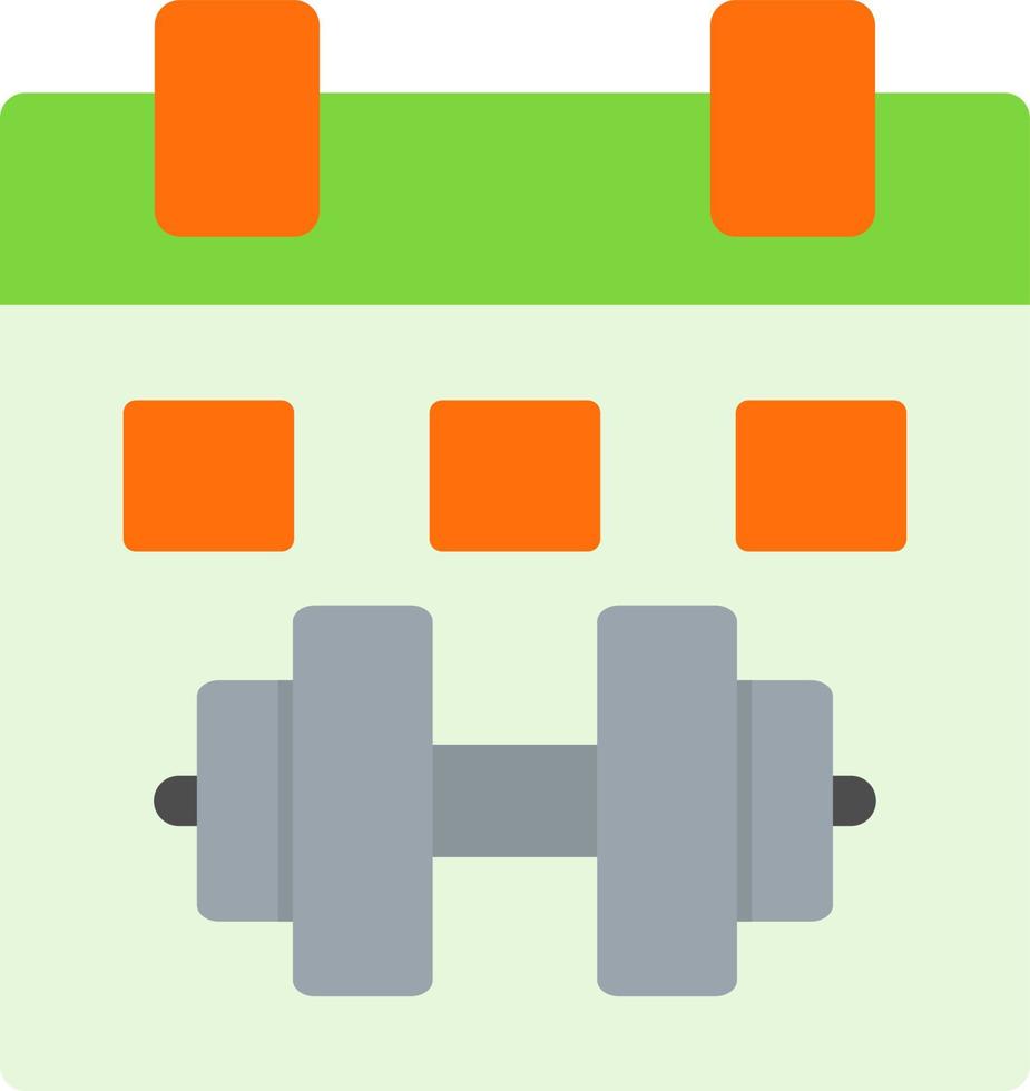 Gym Calendar Vector Icon Design