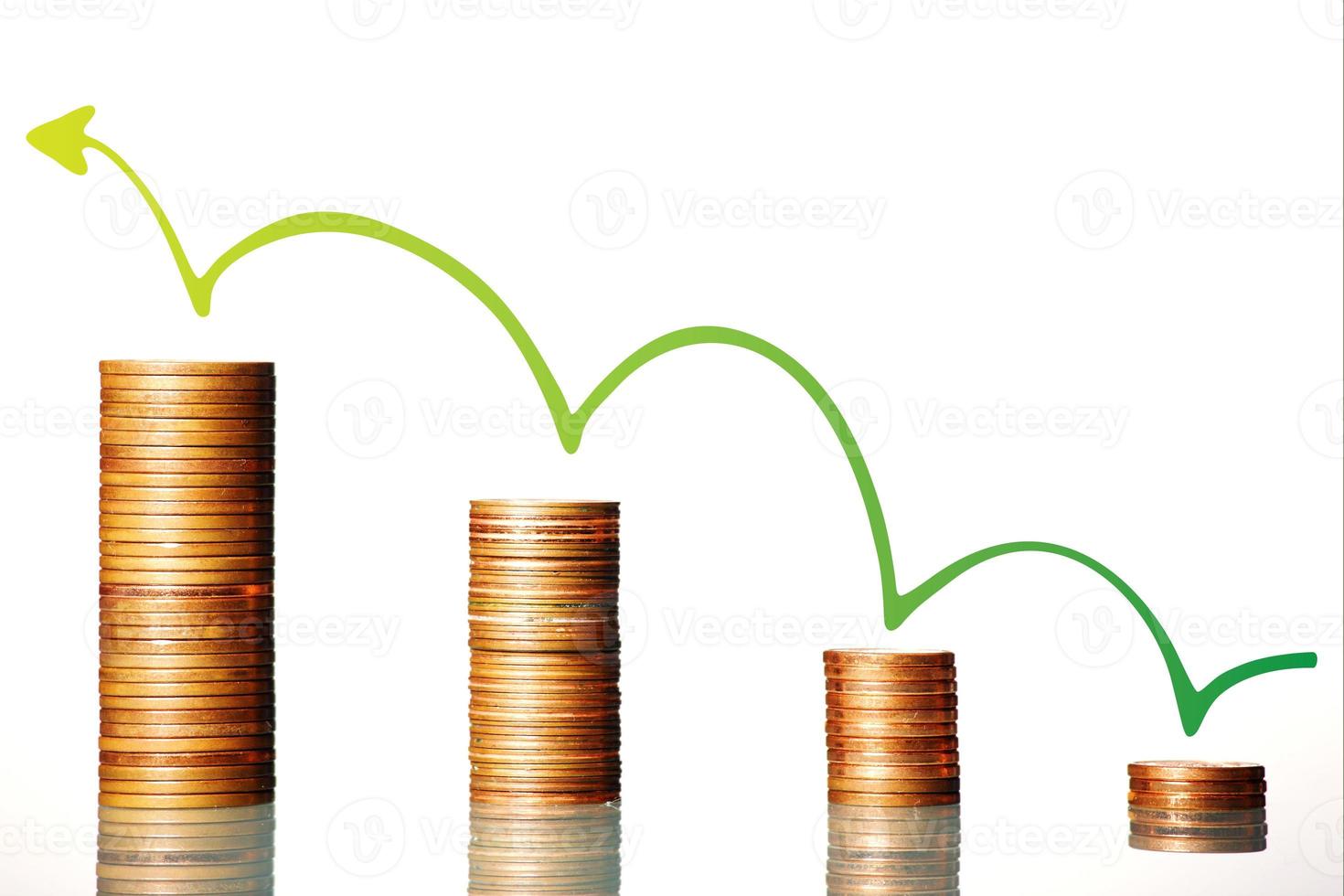 Financial growth concept with coins photo