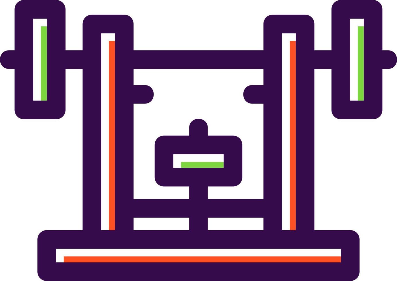 Bench Press Vector Icon Design