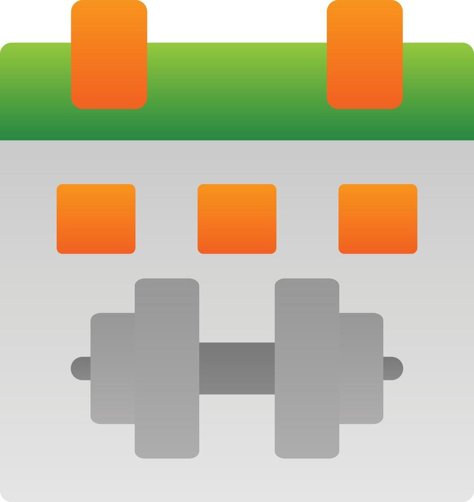 Gym Calendar Vector Icon Design