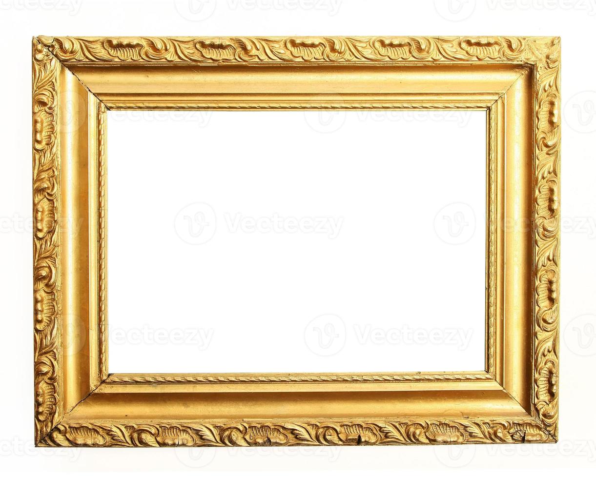 gold frame clipping path photo