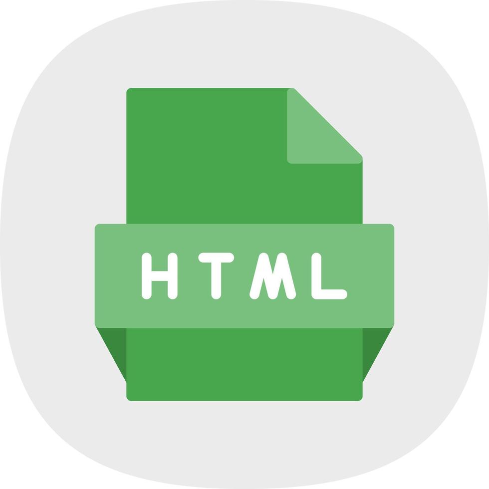 icono de formato de archivo html vector