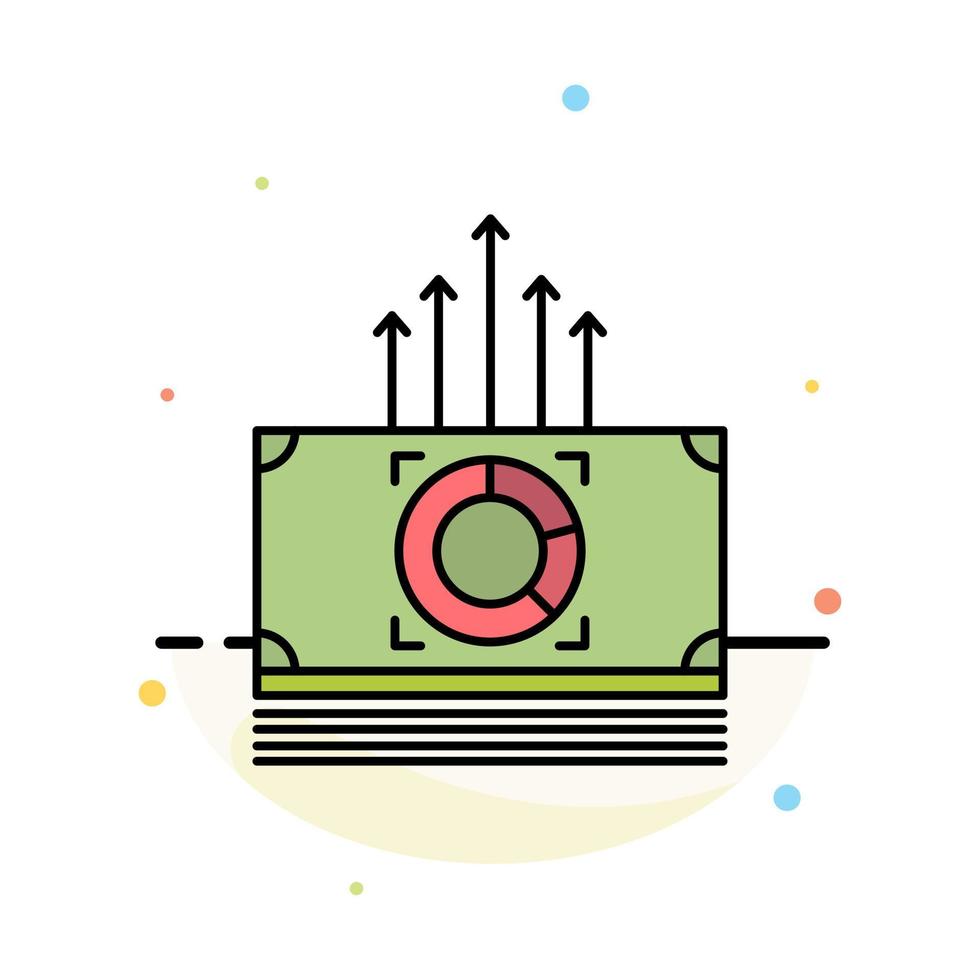 Money Bundle Bucks Transfer Abstract Flat Color Icon Template vector