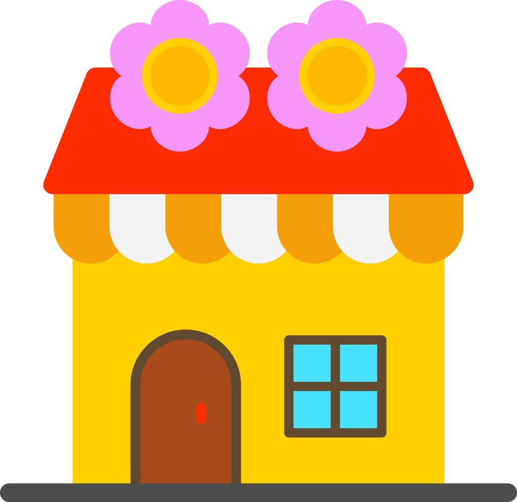 Flower Shop Vector Icon Design