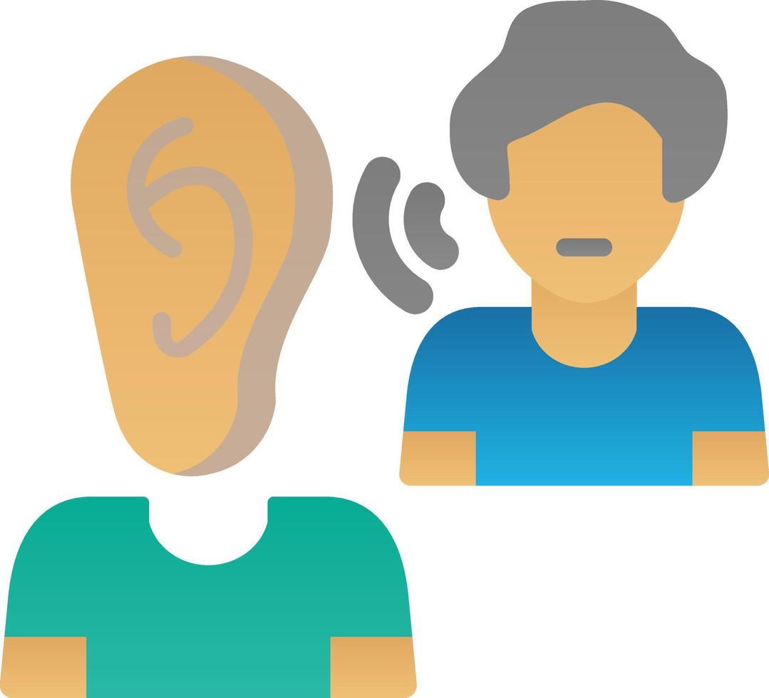 Listening Vector Icon Design