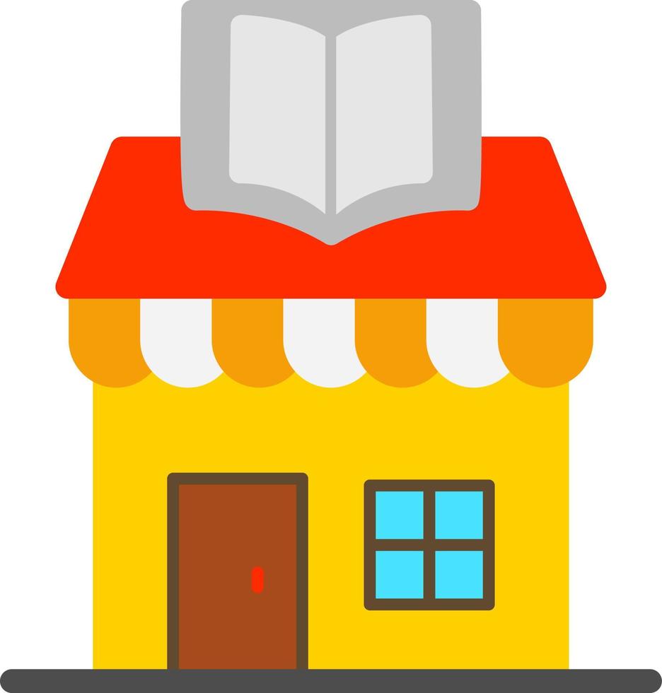 Book Shop Vector Icon Design