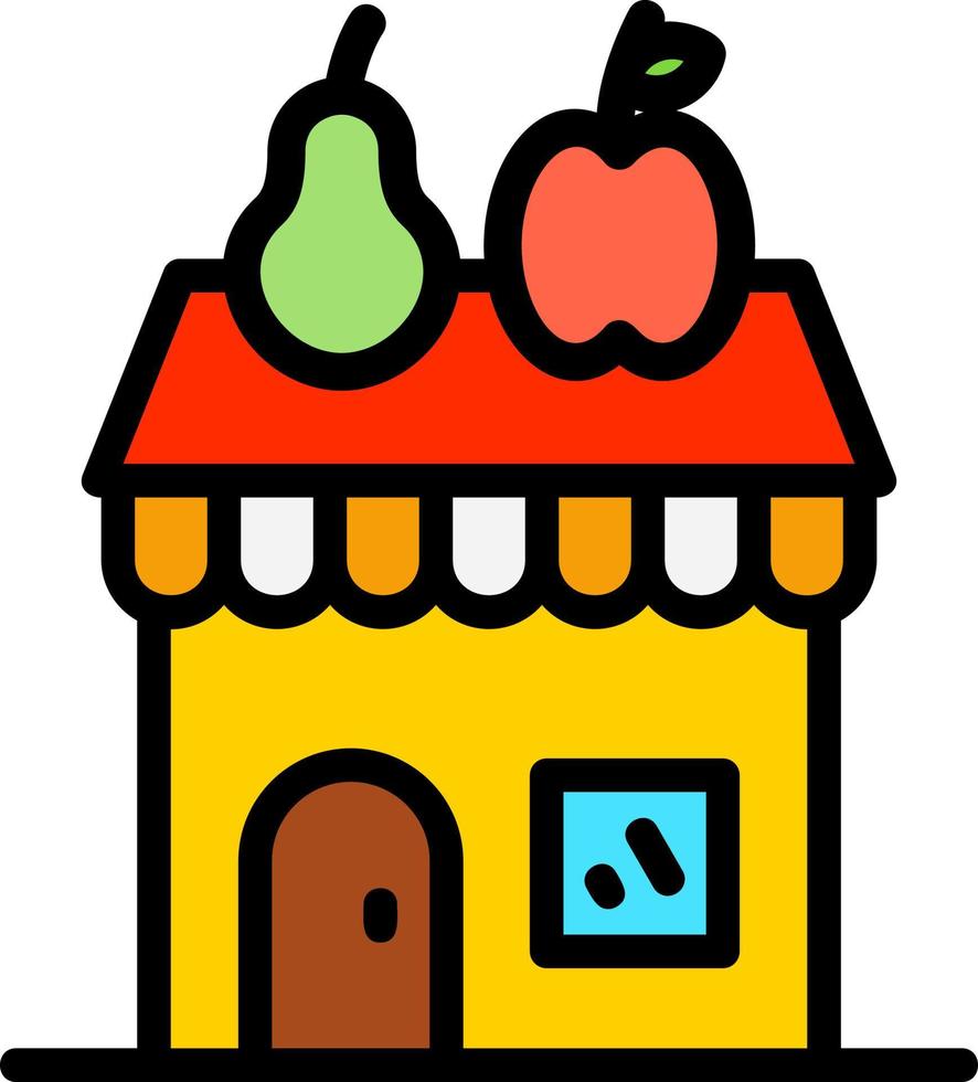 Fruits Shop Vector Icon Design