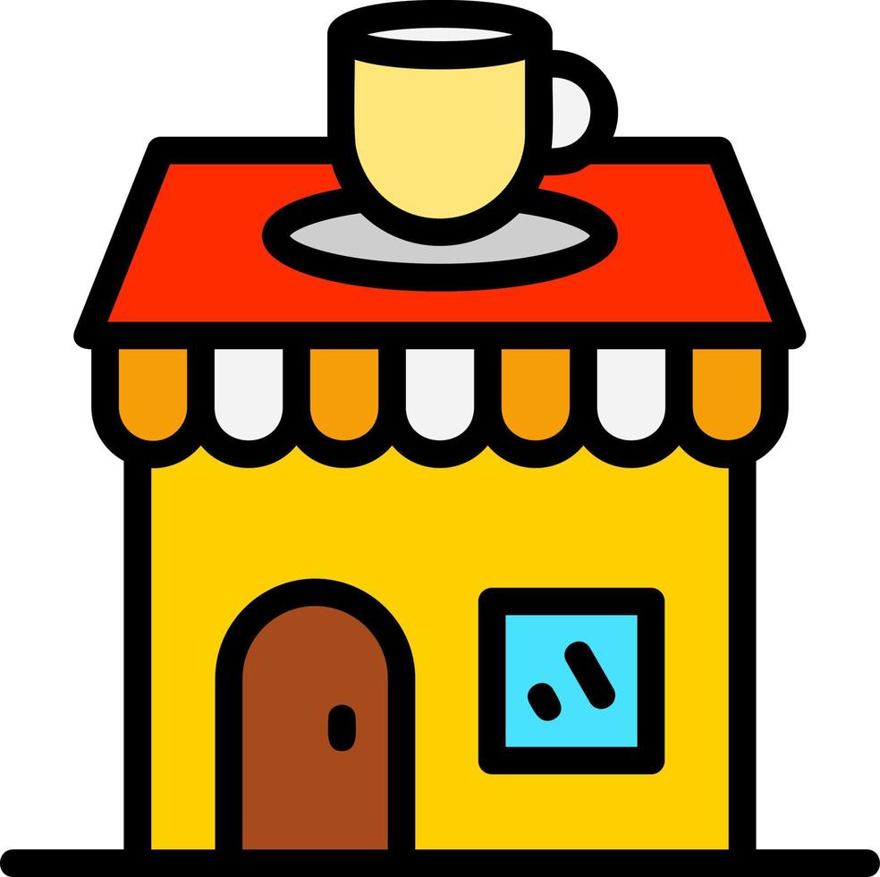 Coffee Shop Vector Icon Design
