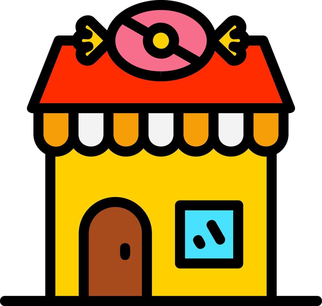 diseño de icono de vector de tienda de dulces