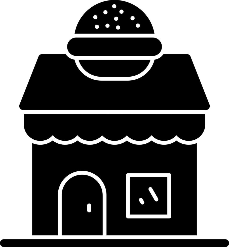 diseño de icono de vector de tienda de hamburguesas