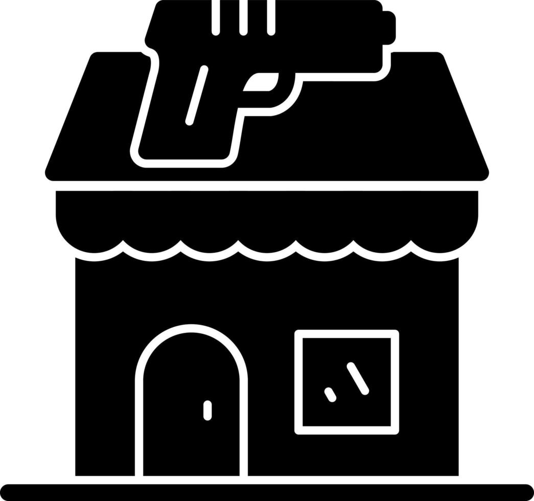 Gun Shop Vector Icon Design