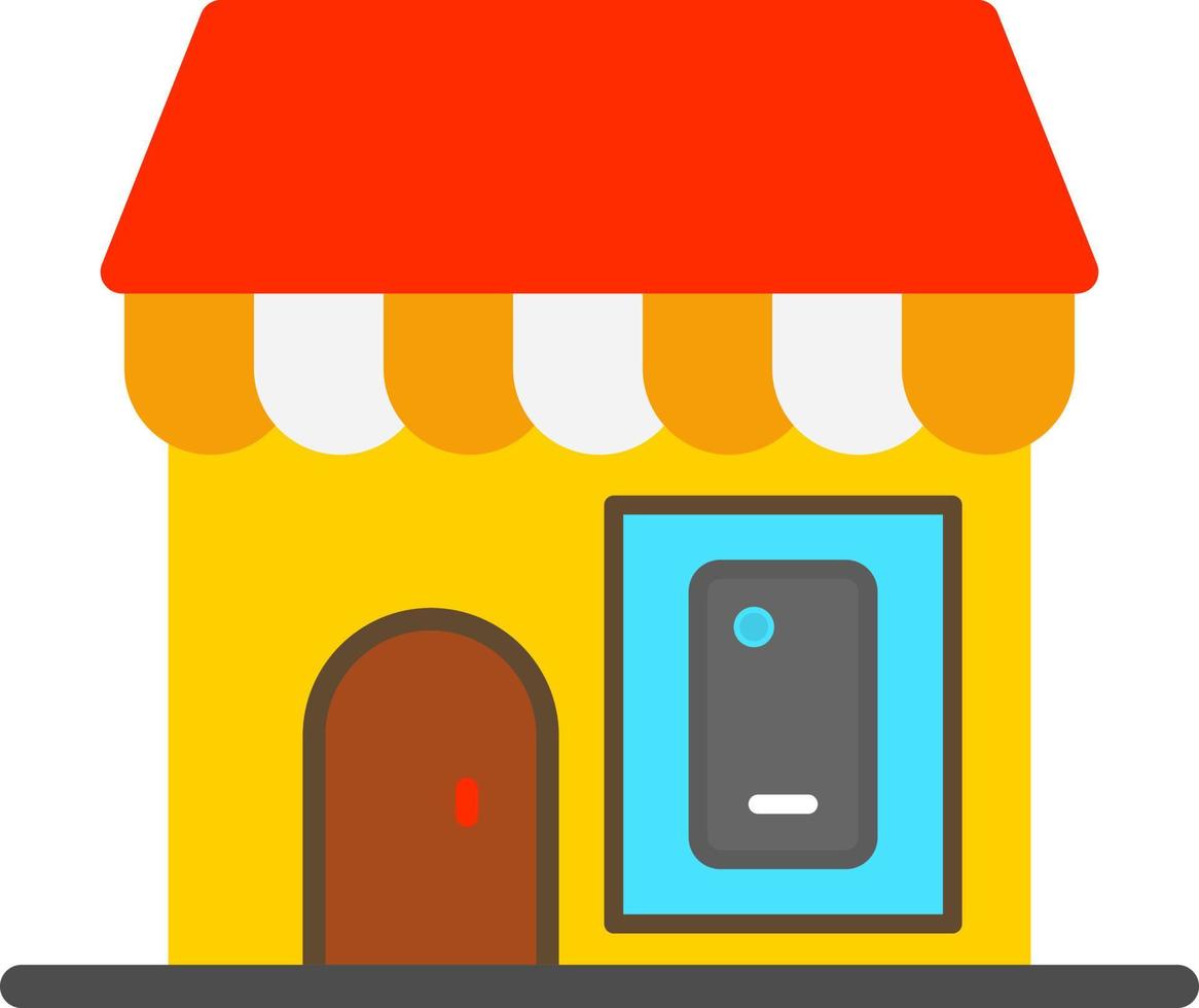 Mobile Shop Vector Icon Design