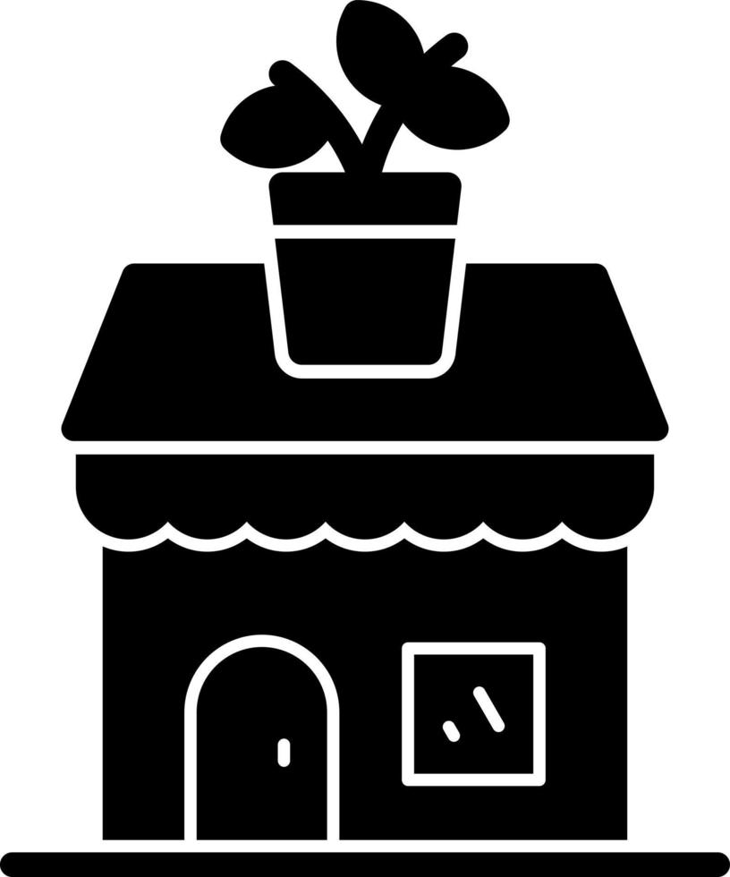 diseño de icono de vector de tienda de plantas