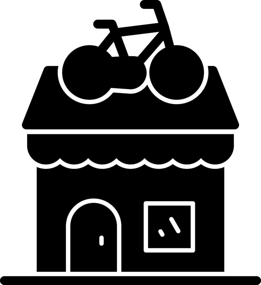 Bike Shop Vector Icon Design