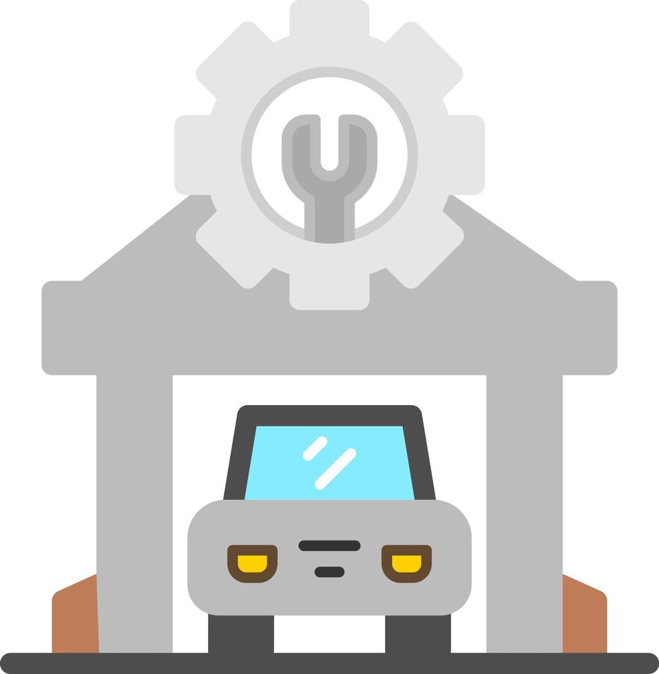 Mechanic Shop Vector Icon Design