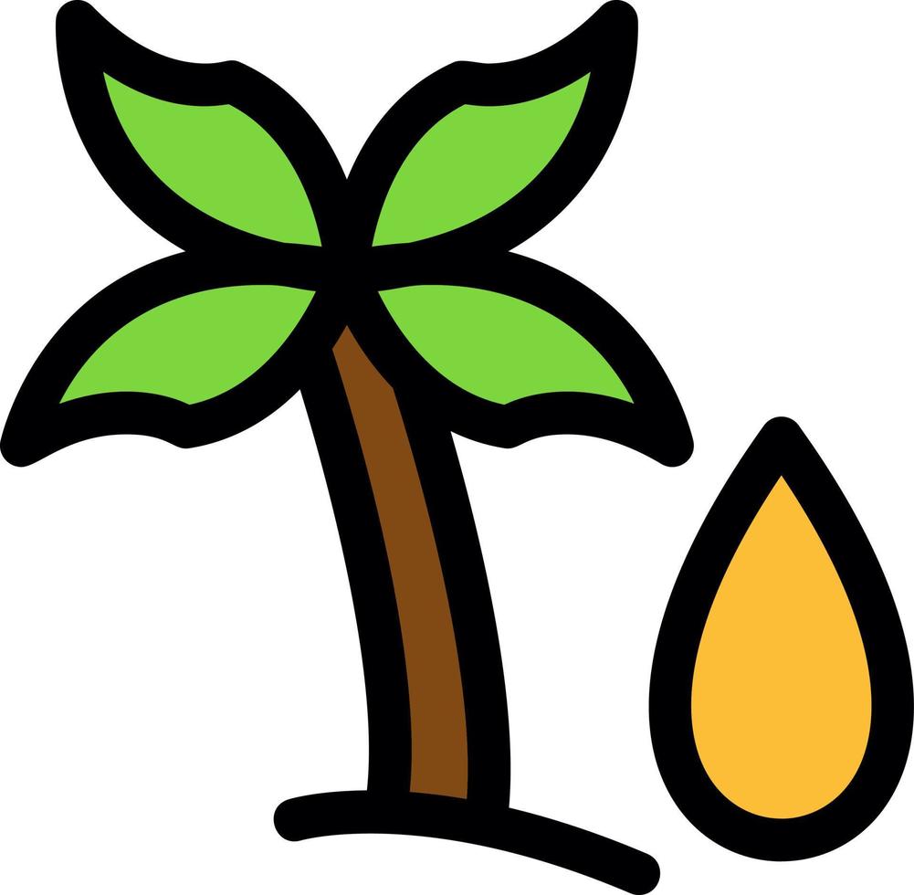 Palm Oil Vector Icon Design