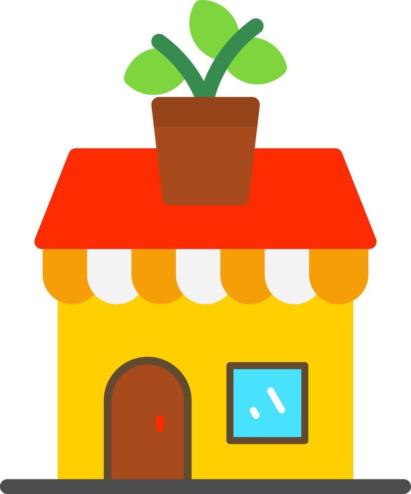 Plant Shop Vector Icon Design