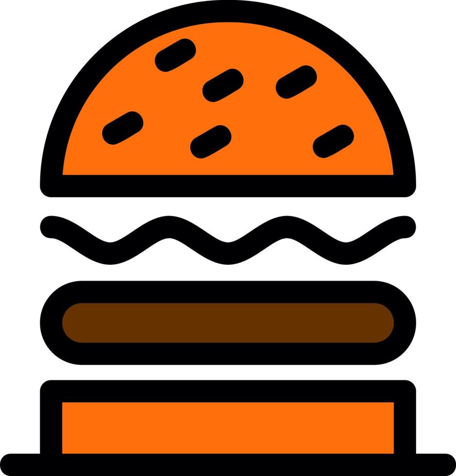 diseño de icono de vector de sándwich de hamburguesa