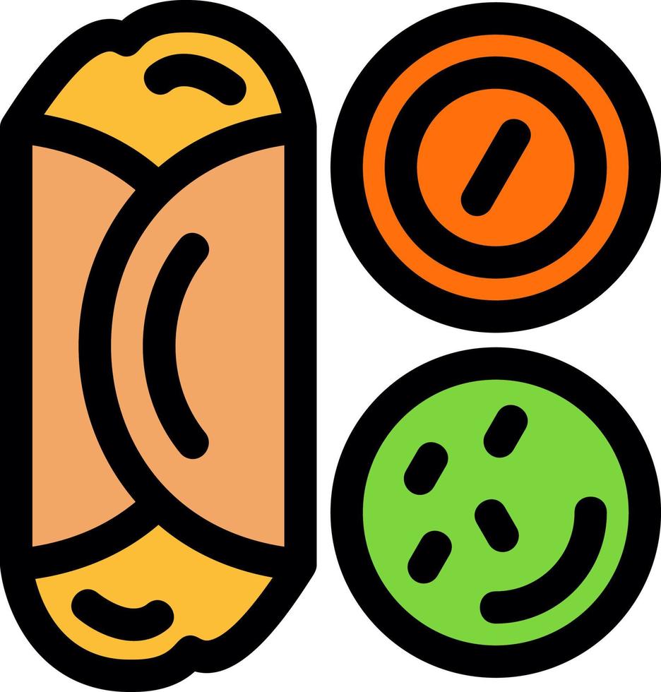 Masala Dosa Vector Icon Design