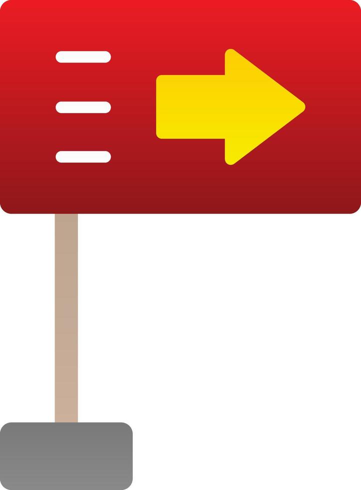 Road Sign Billboard Vector Icon Design